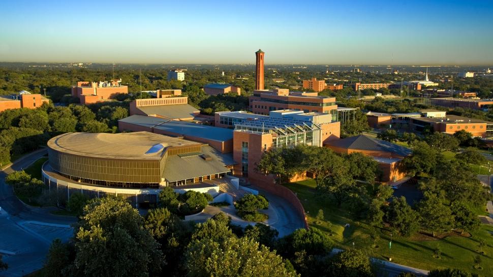 Aerial view of Trinity campus